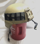 Sz  Large Msa Ach Us Army Combat Helmet  W  Mic  Modified For Air Crew    Nvg Mt