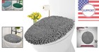 Soft Microfiber Toilet Lid Cover Set - Fits Standard   Elongated Seats Elegantly