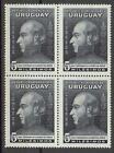 Uruguay 1952 Sc  586 Gen Jose Artigas Block 4 Mnh