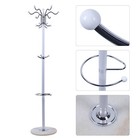 16 Hook Metal Coat Rack Clothes Hat Bag Hanger Tree Stand Umbrella Holder New