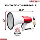 5core Megaphone Bullhorn Speaker Pro 60w Bull Horn Rechargeable Cheer Megafono