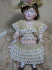 Antique Large Doll German All Bisque   150  Beautiful Dressed Orig Wig About 10 