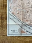 Vintage Travel Guide Print City Map Sevilla Spain From 1907