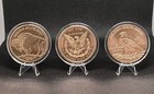 Lot Of 3 - 2 Oz  999 Fine Copper Rounds - Mixed Titles - Gsm