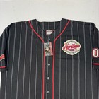 Negro Leagues Baseball Jersey Mens 4xl Black Commemorative Nlbm Button Front