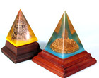 Prambanan   Borobudur Ancient Temple Replicas In Lucite Pyramids Java Indonesia
