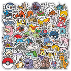 Pokemon Stickers 56 Pack Set Cute Japan Theme 2 Inch   Jumbo Size - B Side Label