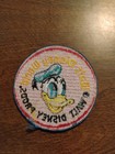 Vintage Walt Disney World Donald Duck Patch Red 3    Round