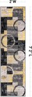Contemporary Circle Design Runner Rug Non-shedding Carpet For Hallway Kitchen Or