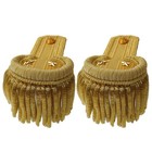 Golden Tassel Fringe Uniform Epaulette Hand Embroidery Bullion Costume Epaulets 