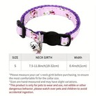Adjustable Breakaway Cat Dog Floral Pattern Puppy Kitten 1 Pet Collar W 2 Charms