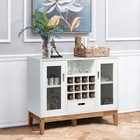 Buffet Sideboard  Wood Kitchen Server  Storage Cupboard  Wine Rack  2 Cabinets 