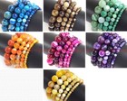 Natural Stripe Agate Gemstone Stretch Bracelet 4mm 6mm 8mm 10mm 12mm 14mm 7 5 