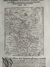 Map Of Italy Milano Venice Rome - Original Woodcut Munster Cosmographia - 1592