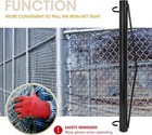 32       Black Steel 5 Hook Chain Link Fabric Fence Stretcher Bar For Even Tension