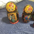 Matryoshka Nesting Dolls Set Hand-painted Wooden Floral   10 Piece