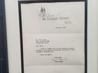 Cole Porter - Framed Signed Letter To Ted Conner At Wfmj Radio Station 6 14 1950