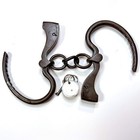 Excellent Antique Towers Slanted Keyway Handcuffs Ca 1875 W key
