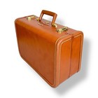 Vintage Small Overnight Suitcase Train Case Taperlite 1960s 17x11x8 Hard Side
