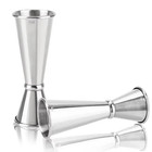2pcs Stainless Steel Double Jigger Measuring Cup Cocktail Spirit Bar 30ml 60ml