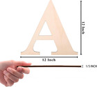 12 Inch Wooden Letter  Smooth Surface Wood Letters For Wall Decor  1 5 Inch Blan