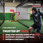 Powernet Launch F-lite Baseball   Softball Pitching Machine  Medium  Black
