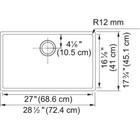 Franke Cube Cux11027-ada 27  Stainless Steel Undermount Kitchen Sink     Ada Compl