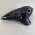 Wow Antique Clay Ocarina Flute Wind Instrument Pottery Painted Vintage 202b17
