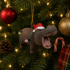 Hippo Wrapped In Lights Hippopotamus For Christmas Tree Ornament