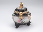 Japanese Satsuma Dragon Moriage Porcelain Incense Burner Censer Koro 3 