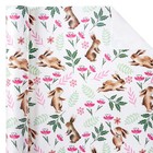 Kraft Easter Wrapping Paper Roll - Mini Roll - 17 Inch X 33 Feet - Rabbit And Fl