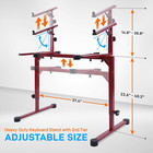 Dual Piano Keyboard Stand With 2nd Tier - Heavy Duty Adjustable Music Stand With