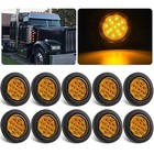 2 5 Inch Round Led Marker Lights 13 Led W reflectors  10pcs 2 5  Side Amber