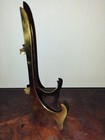 Vintage Solid Brass Easel Display Stand Art Picture Plate Book Holder 7    Tall
