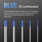 Tig Welding Tungsten Electrode 2  Lanthanated 3 32  X 7   blue wl20 ewla-2 10-pk
