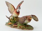 Andrea Double Bobwhite Porcelain Bird Figurine  6954 Dated 1983 - Vintage