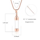 Stainless Steel Glass Cremation Urn Necklace Ashes Holder Memorial Pendant Gifts