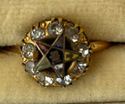 Antique Eastern Star Gold Filled Mens Ring Size 7