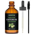 Greenive 100  Pure Castor Oil  4 Fl Oz   Cold-pressed  Usp Grade  Hair