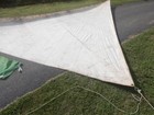 Antique Canvas Genoa Jib Sail  For A Old Style Schooner Or Ketch Hemp Bolt Ropes