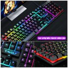 Rainbow Led Gaming Keyboard And Mouse Set Mechanical Feel Led Light Backlit Usa