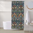 William Morris Shower Curtain Set 72x72 Floral Waterproof Polyester 12 Hooks