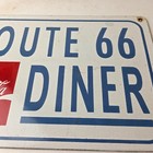 Vintage Route 66 Porcelain Sign - Coca Cola Gas Pump Soda Diner Sign