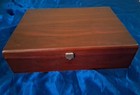 Bentley s Finest Teas Wooden   Red Felt Storage Box  Unique 
