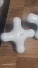 Antique   Vintage Set - White Porcelain Hot And Cold Sink Faucet Knobs