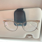 Sunglasses Holders For Car Visor  Magnetic Leather Glasses Eyeglass Clip For Car