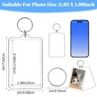 8 Pcs Picture Keychain Photo Keychain Holder Personalized Custom Acrylic Blank 