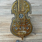 Antique Judaica Sterling Silver Violin Besamim Spice Box St 195 Filigree Hebrew