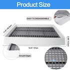 2 Pack Rabbit Litter Box With Grate  Large Shallow Bunny Litter Box Tray Plastic