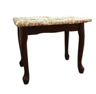 2008 Vintage Vanity Bench Mahogany Queen Ann Tapestry Style Piano Foot Stool